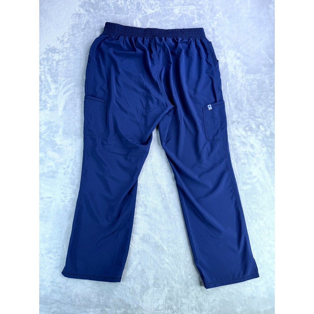 ScrubStar Scrub Pants Womens XL Blue Medical Uniform Cargo WM04B121A